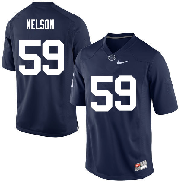 Men Penn State Nittany Lions #59 Andrew Nelson College Football Jerseys-Navy